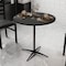 Flash Furniture Lars 30 in Round Wood Cocktail Table with 30 in and 42 in Columns, Black XA-30-COTA-BK-GG - alternate 6